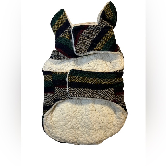🐾❤️👀 The CUTEST dog sweater / jacket. Colorful, so dang cute!! Very warm. XS - Picture 3 of 6